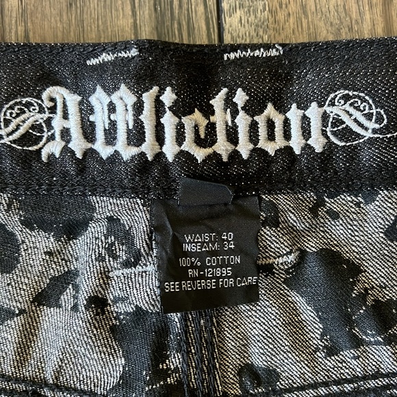 Vintage Affliction 100% cotton baggy jeans 40x34 - Picture 13 of 13